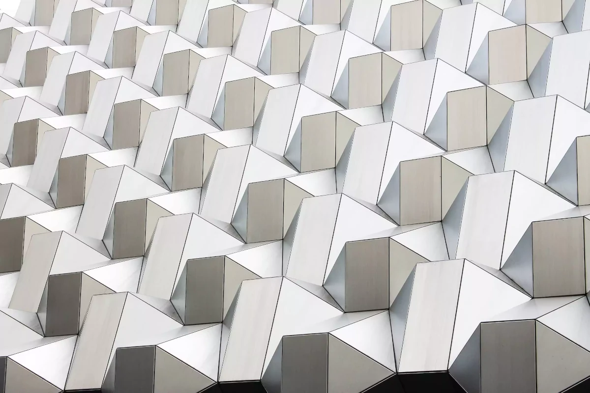 HOME White abstract geometric artwork from Dresden, Germany